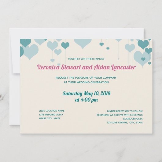 1950ヴィンテージウェディング招待状 招待状 (裏面)