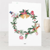 1950ヴィンテージカップルとクリスマスプレゼント袋 カード (裏面)