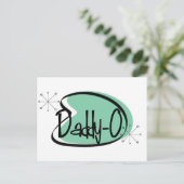 1950ヴィンテージパパDADDY-0グリーティングカード ポストカード (スタンド正面)