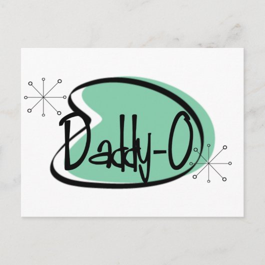 1950ヴィンテージパパDADDY-0グリーティングカード ポストカード (正面)