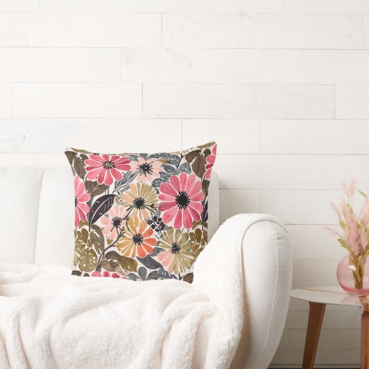 1950ヴィンテージフローラレプロ クッション (ソファ)