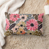 1950ヴィンテージフローラレプロ ランバークッション (ブランケット)