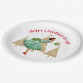 1950ヴィンテージレディークリスマスグリーティング ペーパープレート (アングル)