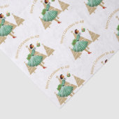 1950ヴィンテージレディークリスマスグリーティング 薄葉紙 (詳細)