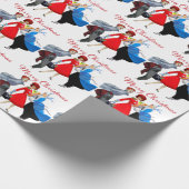 1950ヴィンテージレディースクリスマスグリーティング ラッピングペーパー (角)