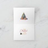 1950ヴィンテージレディ投稿クリスマスグリーティング シーズンカード (内部)