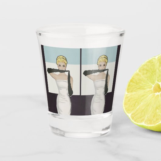 1950ヴィンテージ夕べ手袋 ショットグラス (正面)