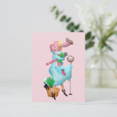 1950ヴィンテージ女性はがき ポストカード (スタンド正面)