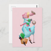 1950ヴィンテージ女性はがき ポストカード (正面/裏面)