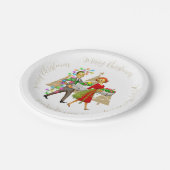 1950ヴィンテージ男女のカップル ペーパープレート (アングル)