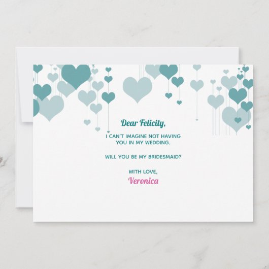 1950ヴィンテージ結婚式の花嫁 招待状 (裏面)