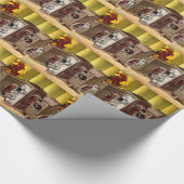 1950台のホームムービーのカメラの広告頃 ラッピングペーパー (角)