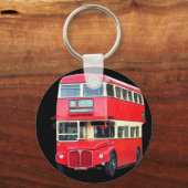 1950年からの古い赤いロンドンのまわりにバス キーホルダー (正面)
