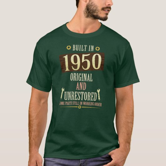 1950年に構築されたオリジナルとリストアなし Tシャツ (正面)