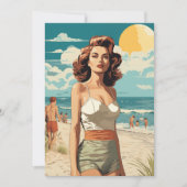 1950年のビーチガール 招待状 (正面)