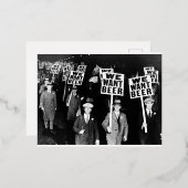 1950年のビール禁止ヴィンテージ写真 箔シーズンポストカード (正面/裏面)