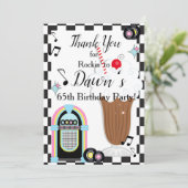 1950年のレトロ誕生日 サンキューカード (スタンド正面)