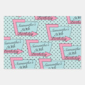 1950年のレトロ誕生日 ラッピングペーパーシート (正面)