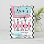 1950年のレトロ誕生日、任意の年齢、 招待状 (スタンド正面)