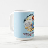 1950年のヴィンテージ妻おもしろいは夫のために調理師しなければならない コーヒーマグカップ (正面左)