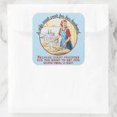 1950年のヴィンテージ妻おもしろいは夫のために調理師しなければならない スクエアシール (バッグ)