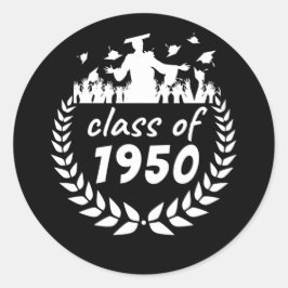 1950年の卒業又は懇親会デザイン ラウンドシール