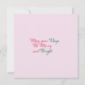 1950年の女性と蝶のクリスマスグリーティング カード (裏面)