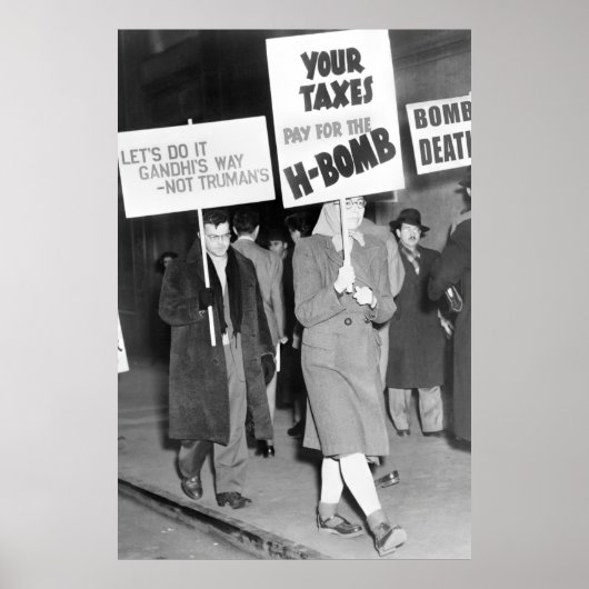 1950年の平和的冷戦抗議 ポスター (正面)