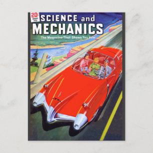 1950年の未来の車 ポストカード