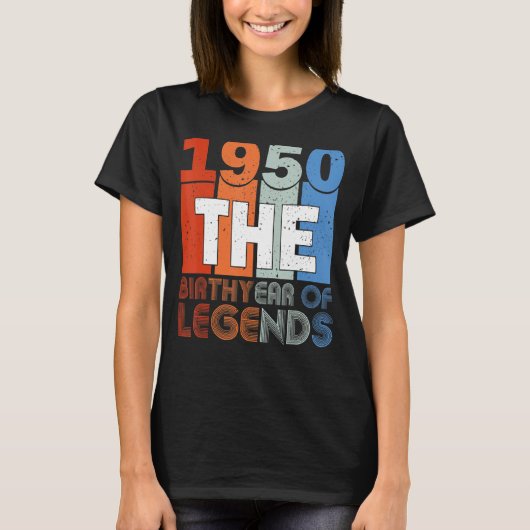 1950年の第73回誕生日生まれシャツ誕生日女性私 Tシャツ (正面)