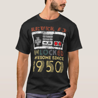 1950年の第73誕生日シャツウ生まれム女子男性レベル7 Tシャツ