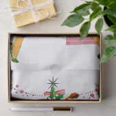 1950年クリスマスツリー付きクリスマスウーマン 薄葉紙 (ギフト)