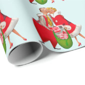 1950年クリスマスヴィンテージカップル ラッピングペーパー (ロールコーナー)