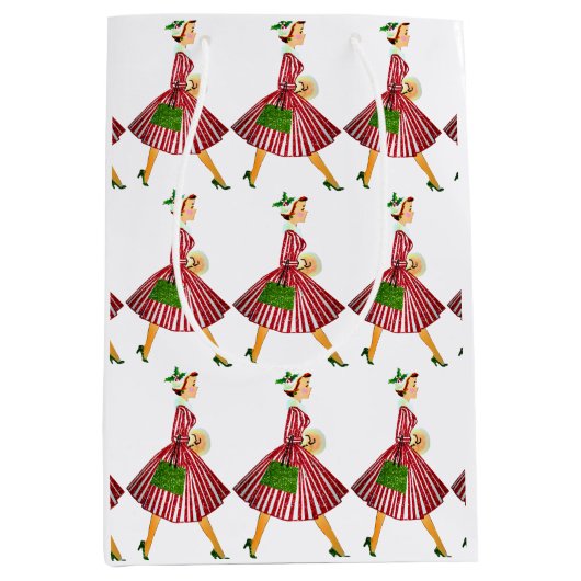 1950年クリスマス ヴィンテージ レディ ミディアムペーパーバッグ (正面)