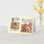 1950年テレビディナーヴィンテージカード カード (黄色い花)