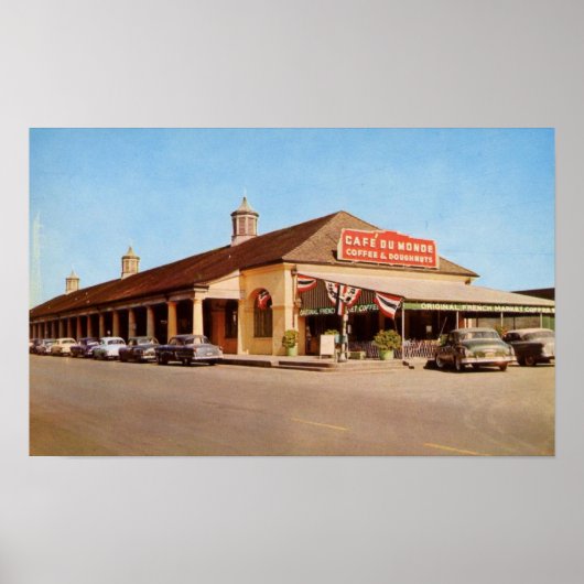 1950年ニューオーリンズビュー・オブ・カフェデュモンド ポスター (正面)