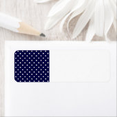 1950年ネイビーブルーと白いドット ラベル (インサイチュ)
