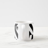 1950年レトロメンモダンフィススタイル（黒白） エスプレッソカップ (裏面)