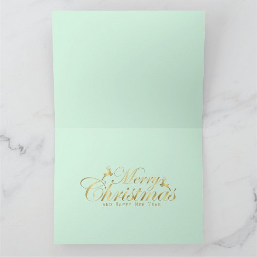 1950年ヴィンテージのクリスマスの女性とギフト カード (内部)