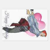 1950年ヴィンテージグレイ・ブラウス ラッピングペーパーシート (正面3)