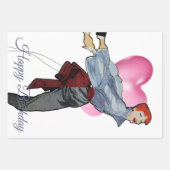 1950年ヴィンテージグレイ・ブラウス ラッピングペーパーシート (正面)