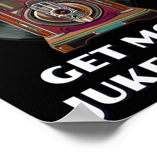 1950年代のおもしろいビニールジュークボックスのジュークボックスを増やす ポスター (角)