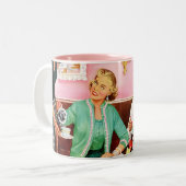 1950年代のアフタヌーンティーコーヒーマグ ツートーンマグカップ (正面左)