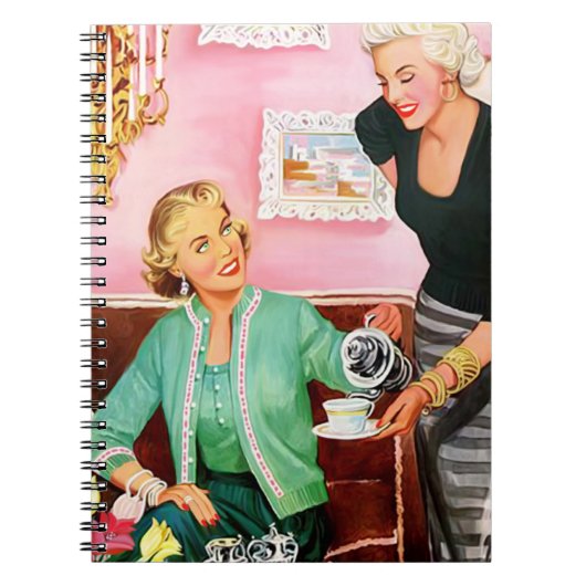 1950年代のアフタヌーンティー世紀半モダンばアートメディア ノートブック (正面)