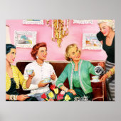 1950年代のアフタヌーンティー世紀半モダンばアートメディア ポスター (正面)