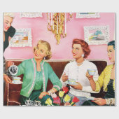 1950年代のアフタヌーンティー ラッピングペーパー (フラット)