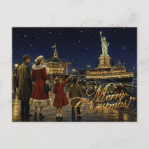 1950年代のアメリカのクリスマスの自由の女神