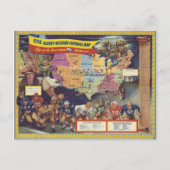 1950年代のアメリカンフットボールのヴィンテージ地図 ポストカード (正面)