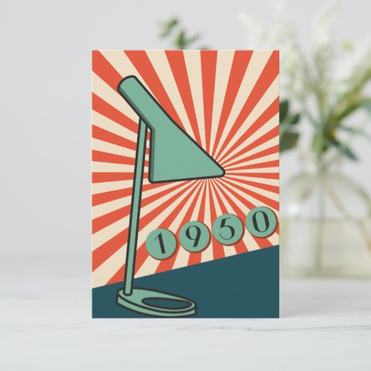 1950年代のインスパイア招待状。ヴィンテージとエレガント 招待状 (スタンド正面)
