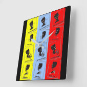 1950年代のエースコームのための3つのエース スクエア壁時計 (傾斜)